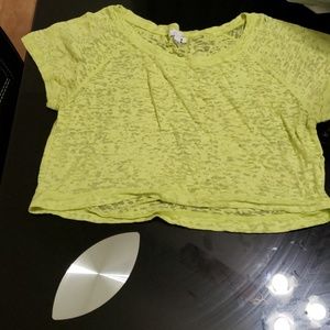 Neon yellow crop top